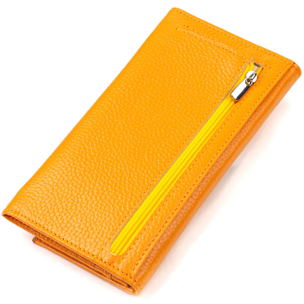 Яскравий жіночий гаманець з натуральної шкіри CANPELLINI 21832 Жовтий Київ - фото 2