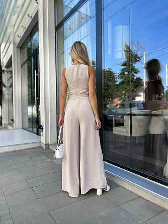 Жіночий комбінезон з широкими брюками "Vita" оптом | Норма і батал Бежевий, 42-44 Київ