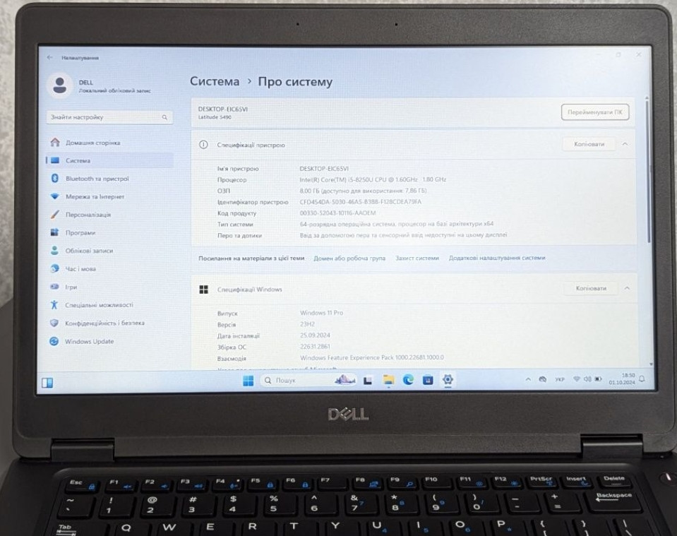 Ноутбук DELL 5490 / Intel 15-8250U / 8Gb./ SSD 256Gb. Киев - изображение 4
