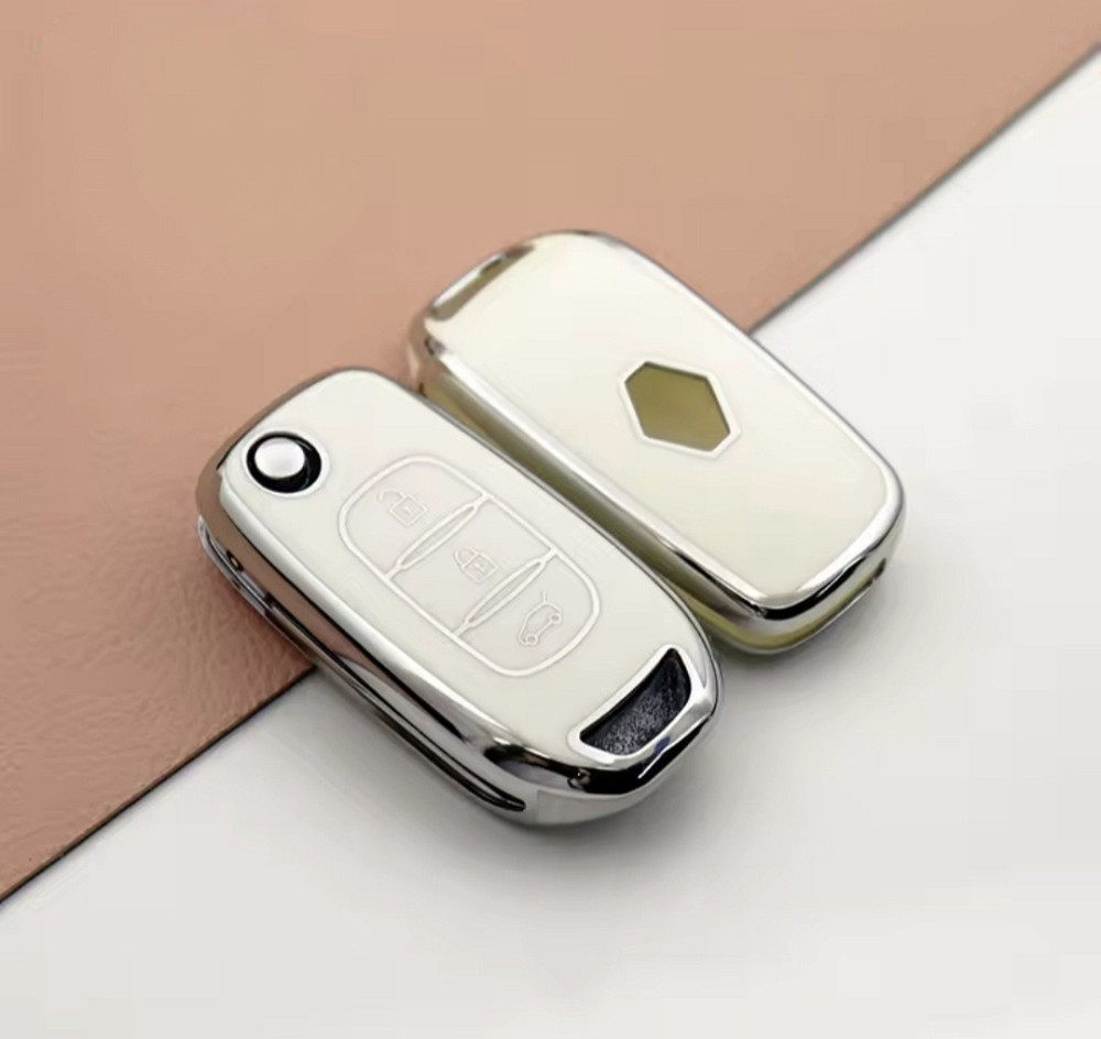 Захисний чохол для автомобільного ключа Renault Білий Сміла - фото 1