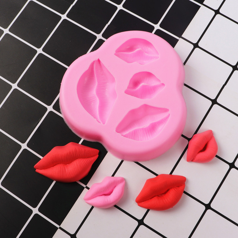 Молд силіконовий Губи 85 на 82 мм рожевий Київ - фото 4