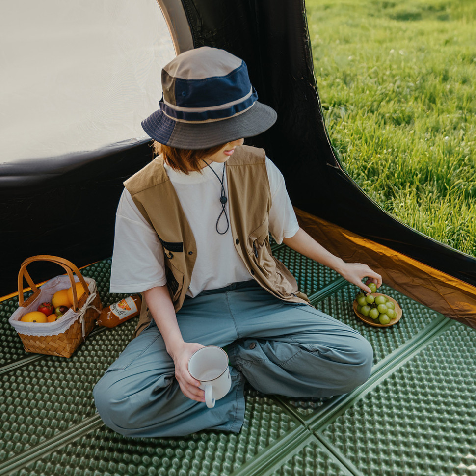 Килимок подвійний складаний IXPE Naturehike CNK2450WS044 алюмінієва плівка (200x120х1.8 см) Синій Київ - фото 6