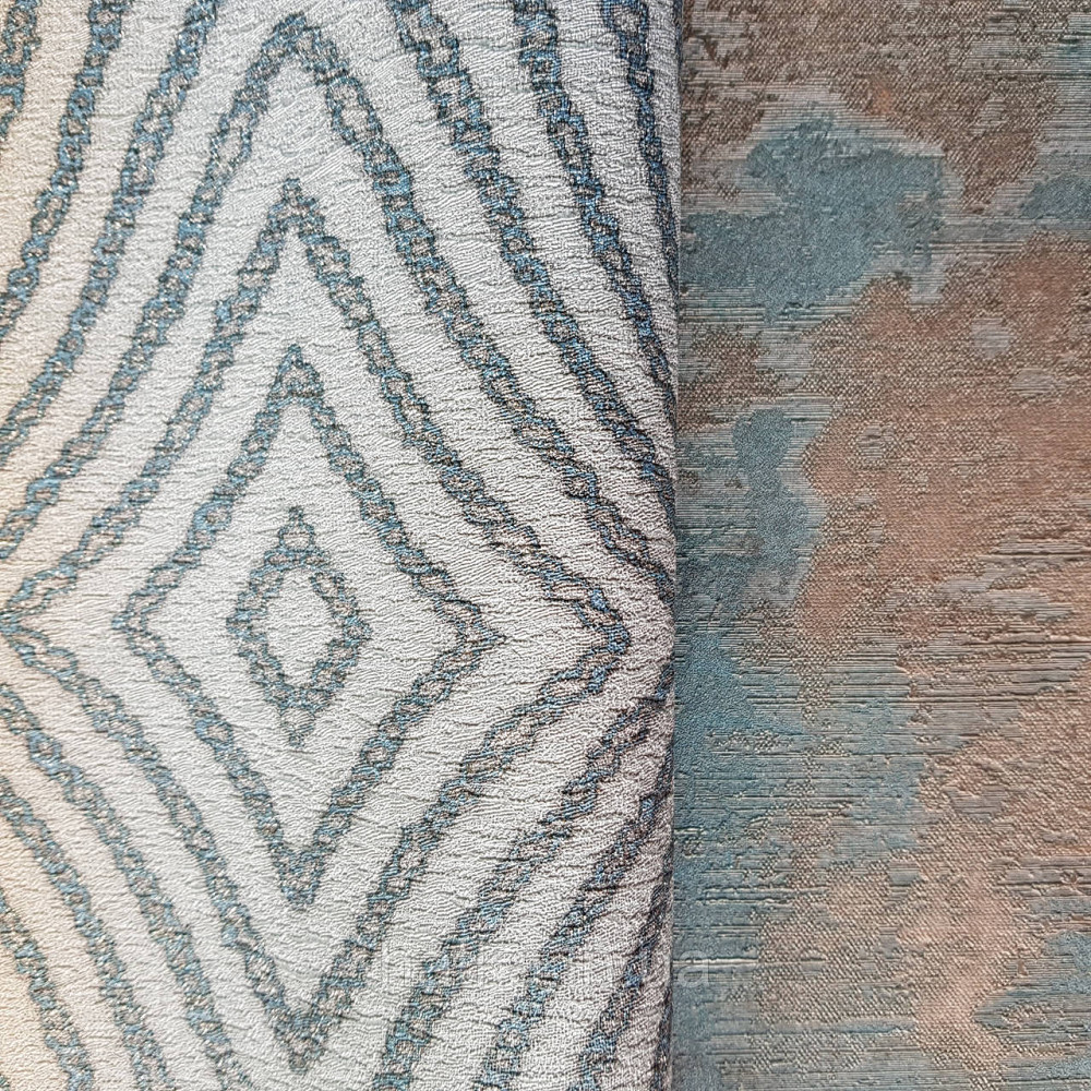 Шпалери метрові вінілові на флізелін 24 Carati Cristiana Masi геометрія смуги хвилі зелені золотисті 3д Київ - фото 2