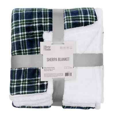 Плед Ardesto Sherpa 160х200см, 100% полиэстер, клетка, зеленый (ART0202SH) Винница