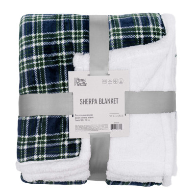 Плед Ardesto Sherpa 160х200см, 100% поліестер, клітинка, зелений (ART0202SH) Вінниця - фото 1