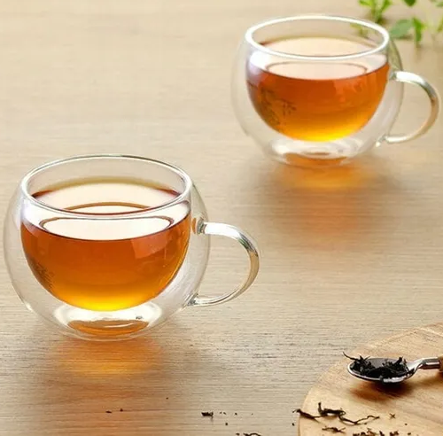 Набір чашок 2шт 300мл з подвійними стінками скло 9002 KAMILLE Житомир - фото 4