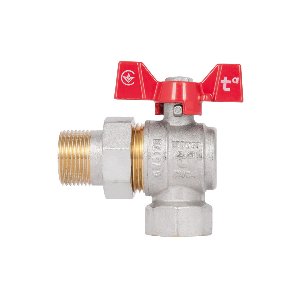 Кран кульовий "Американка" Thermo Alliance Standart 3/4" ВН кутовий SD222NW20PN40 Київ - фото 4
