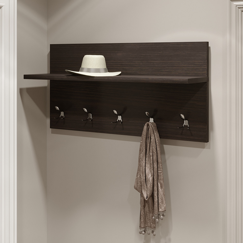 Вешалка на стену Эверест Соната-800 80х40 см венге темный (DTM-2123) Львов - изображение 1