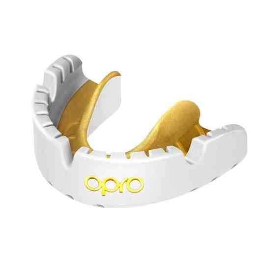 Капа OPRO Gold Braces під брекети доросла (вік 11+) White/Gold (art.102506004) Каменское