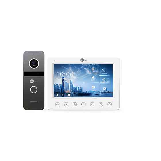 Комплект відеодомофона Neolight KAPPA HD / Solo FHD Graphite: відеодомофон 7" зі вбудованим БКЗ і 2 Мп відеопанель Київ