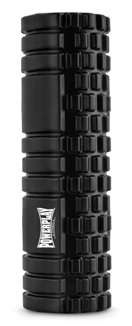 Масажний ролик (роллер) PowerPlay 4404 Massage Roller Чорний (45x14см.) Каменское - изображение 2