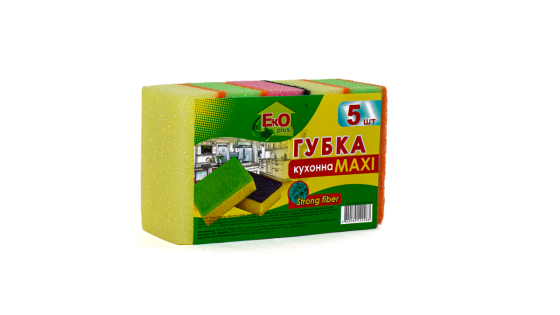 Губка кухонна EkOplus 5 шт. (Maxi) Гостомель