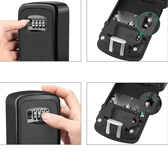 Cейф металлический для ключей CH-803 с кодовым замком антивандальный (120х87х40мм) Черный Винница - изображение 7