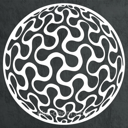 Декоративное настенное Панно «Шар» Декор на стену Білий, 90*90 см Киев