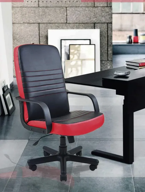 Офисное Кресло Руководителя Richman Prius Fly 2230/2210 Пластик М1 Tilt Черно-красный Киев - изображение 4