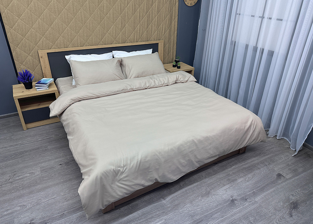 Комплект постельного белья, Decorator SOFTY UNO Fog Евро 200х215 Тауп (88-081) Киев - изображение 6