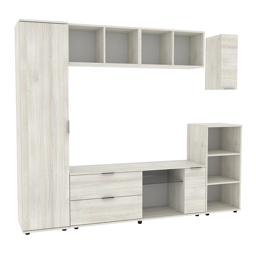 Стенка в гостиную Ketrin-1, Дуб Шамоні Світлий, 2240х425х1880 Львов - изображение 1