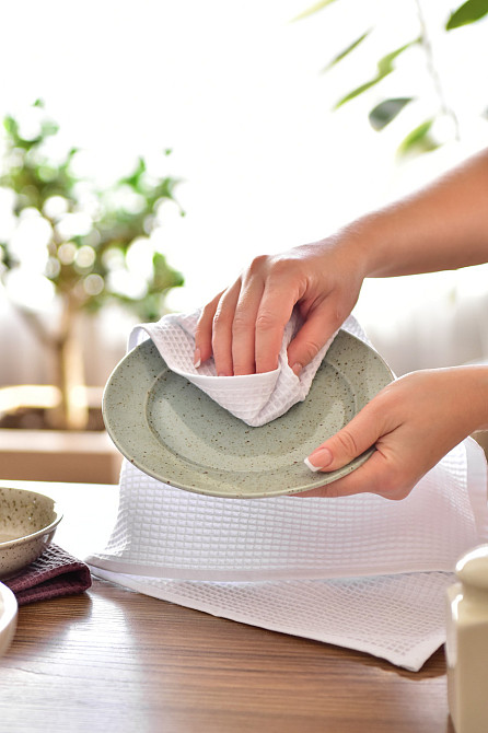 Вафельний рушник Ideal Textile 40х60 см білий 220 г/м2 (56860837) Чернівці - фото 6