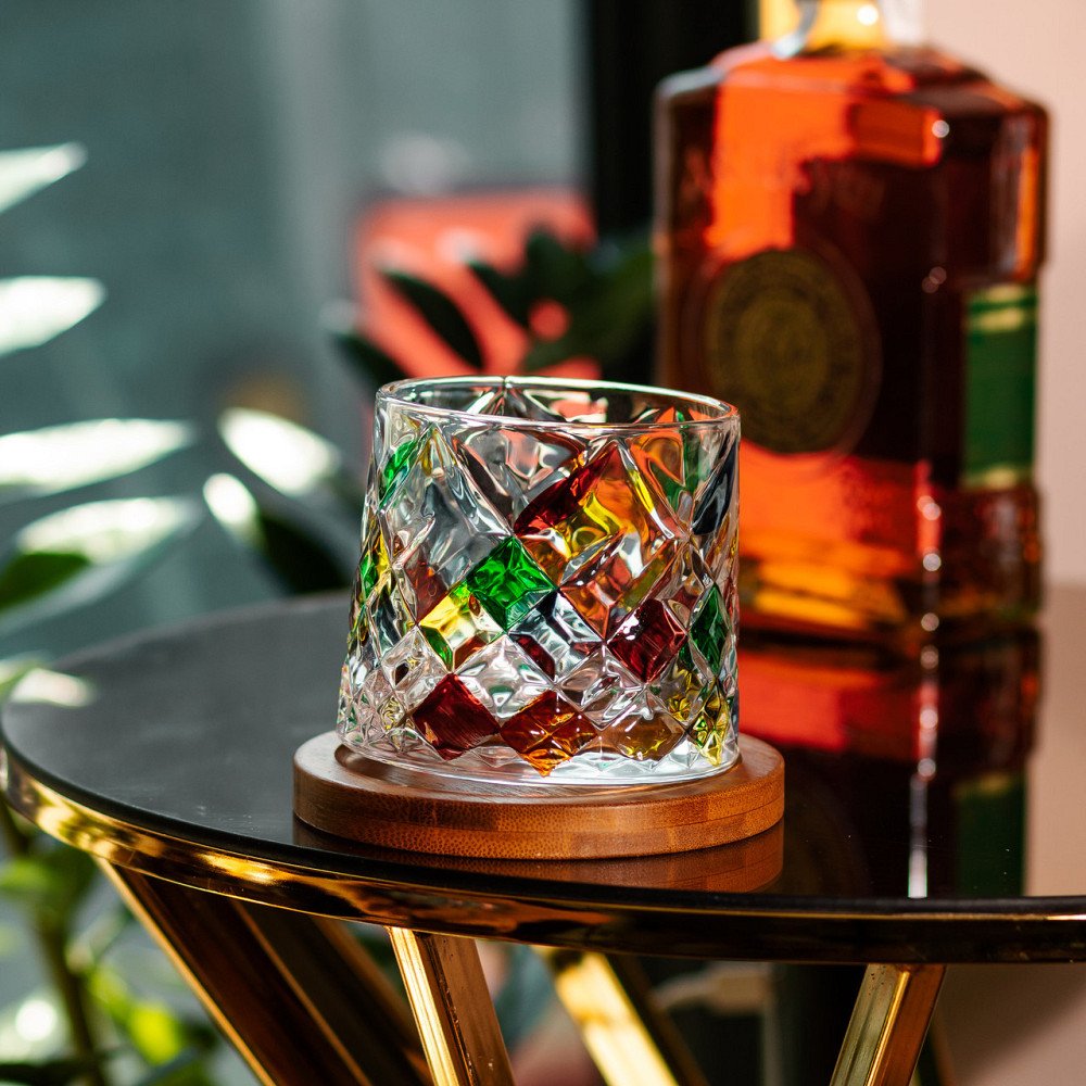 Стакан для виски з бамбуковою підставкою 300 мл Київ - фото 2
