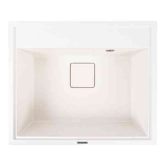 VALESO Гранітна мийка VALESO SHERLIT 6050 матова Білосніжна Киев