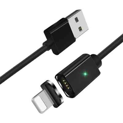 Дата кабель USB 2.0 AM to Lightning Magnetic black Essager (EXCCXL-ML01) Винница