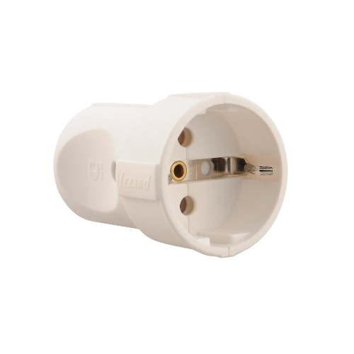Розетка штепсельна із заземленням штепсельна білий/білий Лезард Житомир - изображение 1