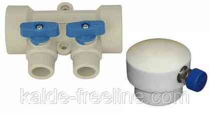 Коллектор полипропиленовый Kalde на 2 выхода BLUE & rRED Харків