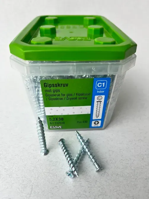 Гвинт для зшивання гіпсокартону Essve 5, 2×38мм Ph2 оцинкований (400шт) Арт. 532538 Київ - фото 6