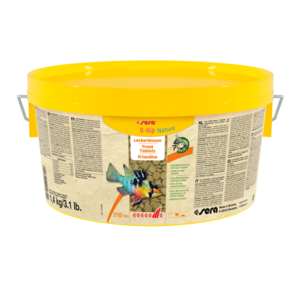 Повноцінний корм для акваріумних риб Sera O-nip Nature в таблетках для всіх декоративних риб 1.4 кг (2200 мл) Київ - фото 1