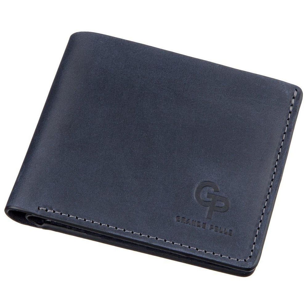 Компактне портмоне унісекс на магніті GRANDE PELLE 11209 Синє Київ - фото 6