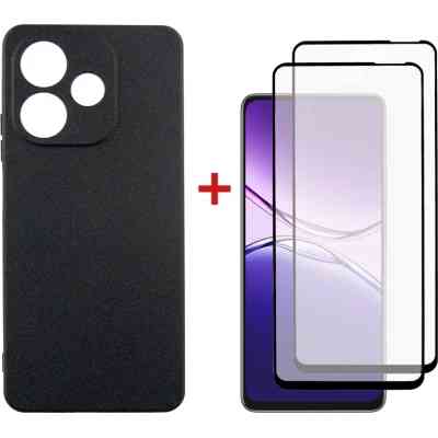 Чохол до мобільного телефона Dengos Oppo A5 Pro Case Soft + 2 Glass (Black) (DG-CTG2P-22) Вінниця