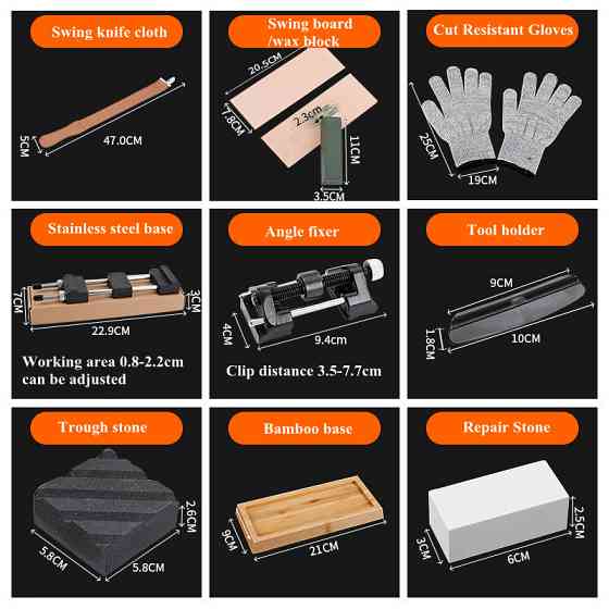 Профессиональный набор для заточки ножей с подставкой Киев