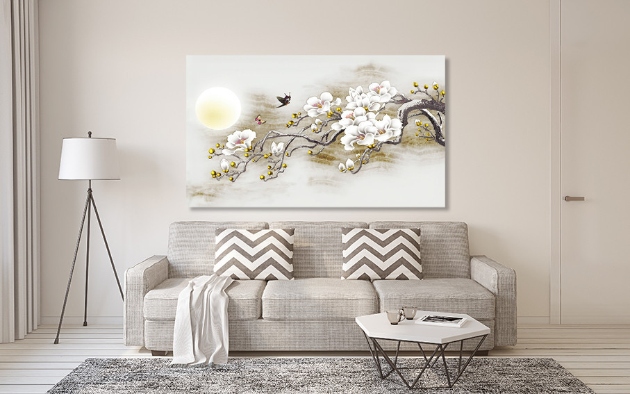 Картина холст у вітальню / спальню Квіти    MLP_68 ( 60х30см ) 60x100 см Київ - фото 2