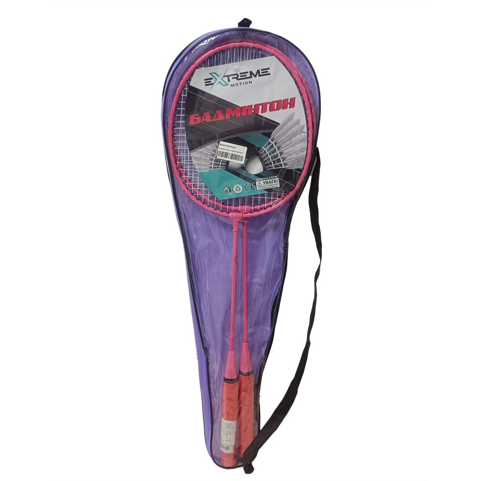 Набір Бадмінтону BD24155-(Pink) 2 ракетки в чохлі, без воланчика Вінниця - фото 1