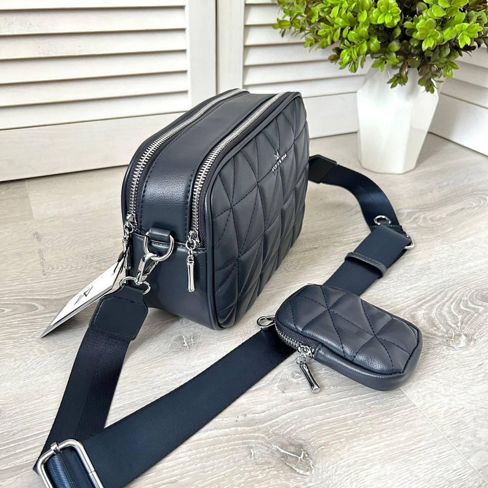 Брендова жіноча сумка крос-боді. Жіноча чорна сумка маленька через плече. 8862 Київ - фото 8