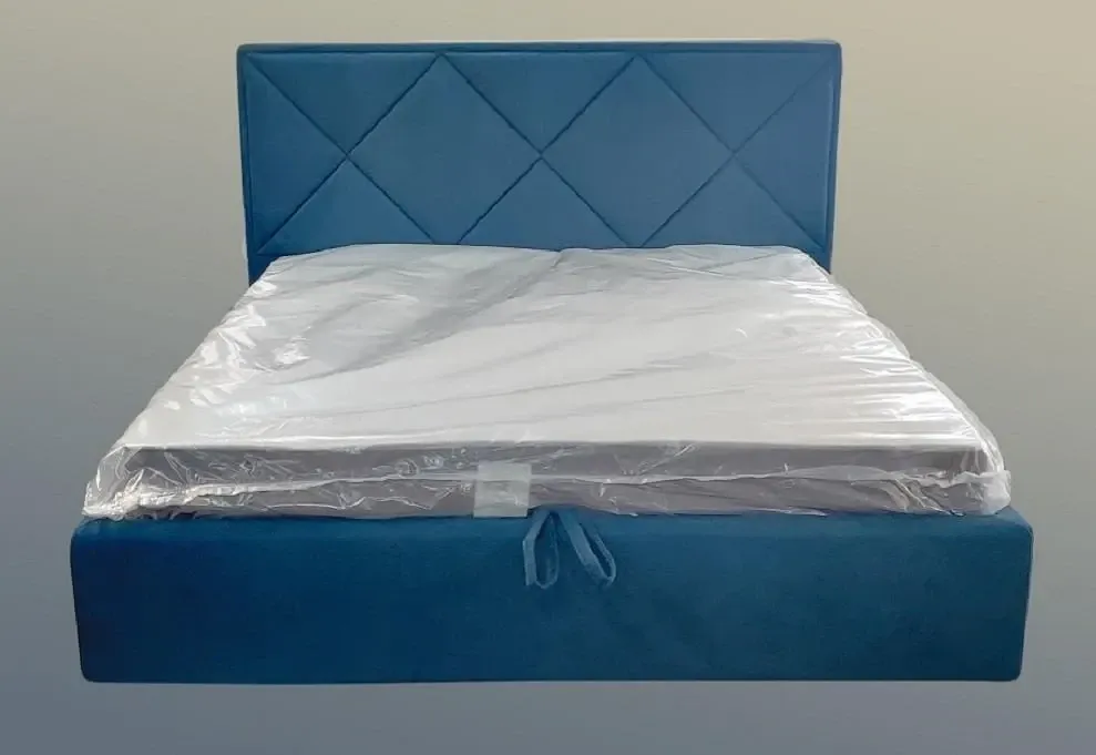 Кровать Pallada Comfort 90 х 190 см Allure С подъемным механизмом и нишей для белья Синий Киев - изображение 1