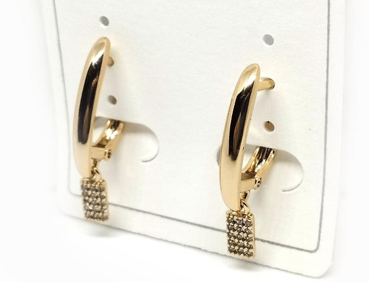 Серьги женские золотистые Киев - изображение 1