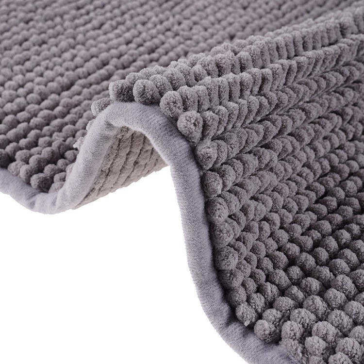 Коврик для ванны и душа из мягкого длинного ворса Bathlux нескользящий, прорезиненный Серый Каменец-Подольский - изображение 2