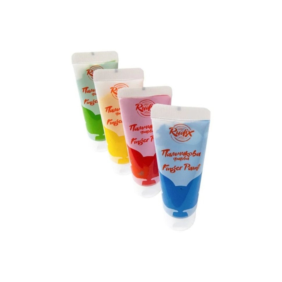 Набір пальчикових фарб 840401, 4 кольори по 60 мл, туба Вінниця - фото 2