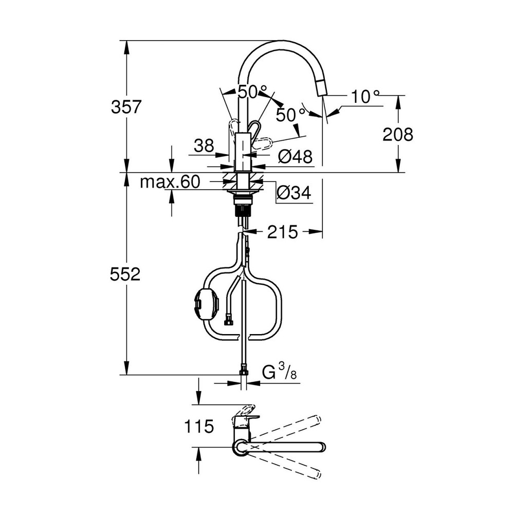 Змішувач для кухні Grohe Start Flow 30569000 Київ - фото 5