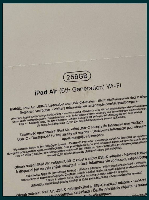 Планшет: Apple iPad Air 5 M1 (2022) 256Gb , Wi-Fi, Open Box Киев - изображение 6