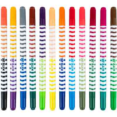 Фломастери Kite Creative двосторонні 12 кольорів (K-1151) Вінниця