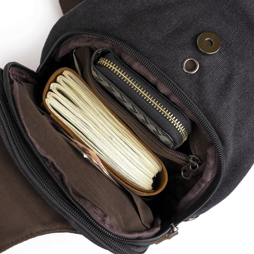 Сумка через плечо текстильная Vintage 20077 Черная Киев - изображение 8