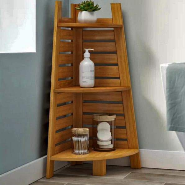 Стеллаж угловой для ванной 