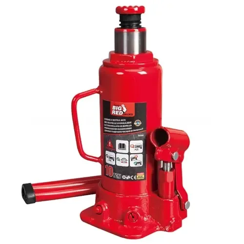 Гидравлический домкрат бутылочный на 10т, Красный / Домкрат для автомобилей и грузовиков / Стальной домкрат Коломыя - изображение 1