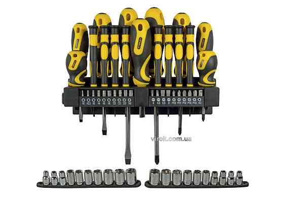 Набір викруток, насадок, головок торцевих STANLEY : "-","PH","PZ","HEX", 57 елементів. Одеса