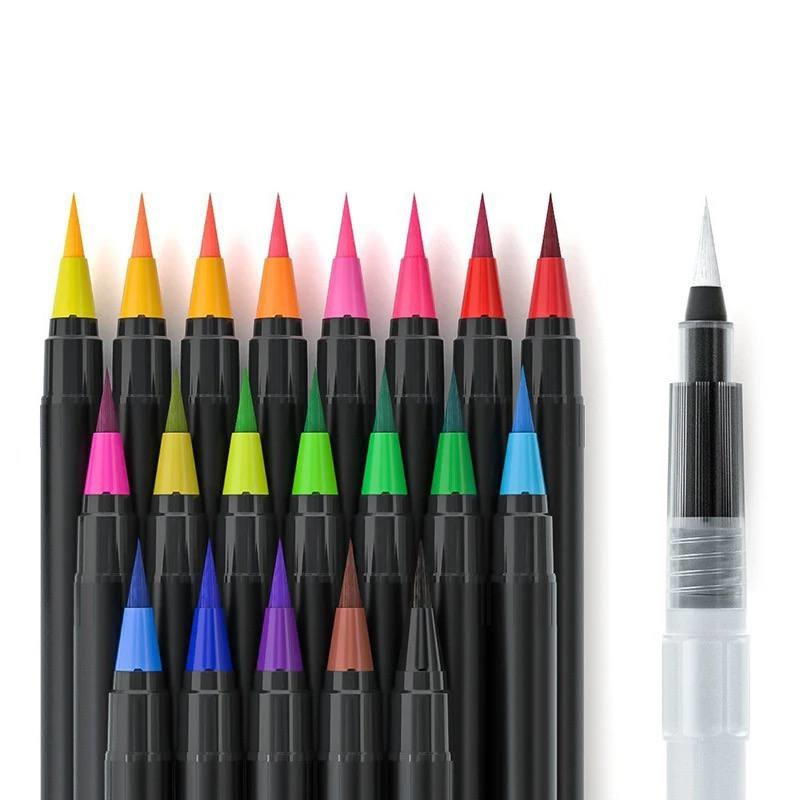 Акварельные маркеры с кисточкой набор 20 шт на водной основе Touch smooth, для скетчей и эскизов Каменец-Подольский - изображение 9