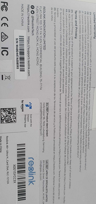 Камера видеонаблюдения: Reolink RLC- 1212 A 12мр. Киев - изображение 2