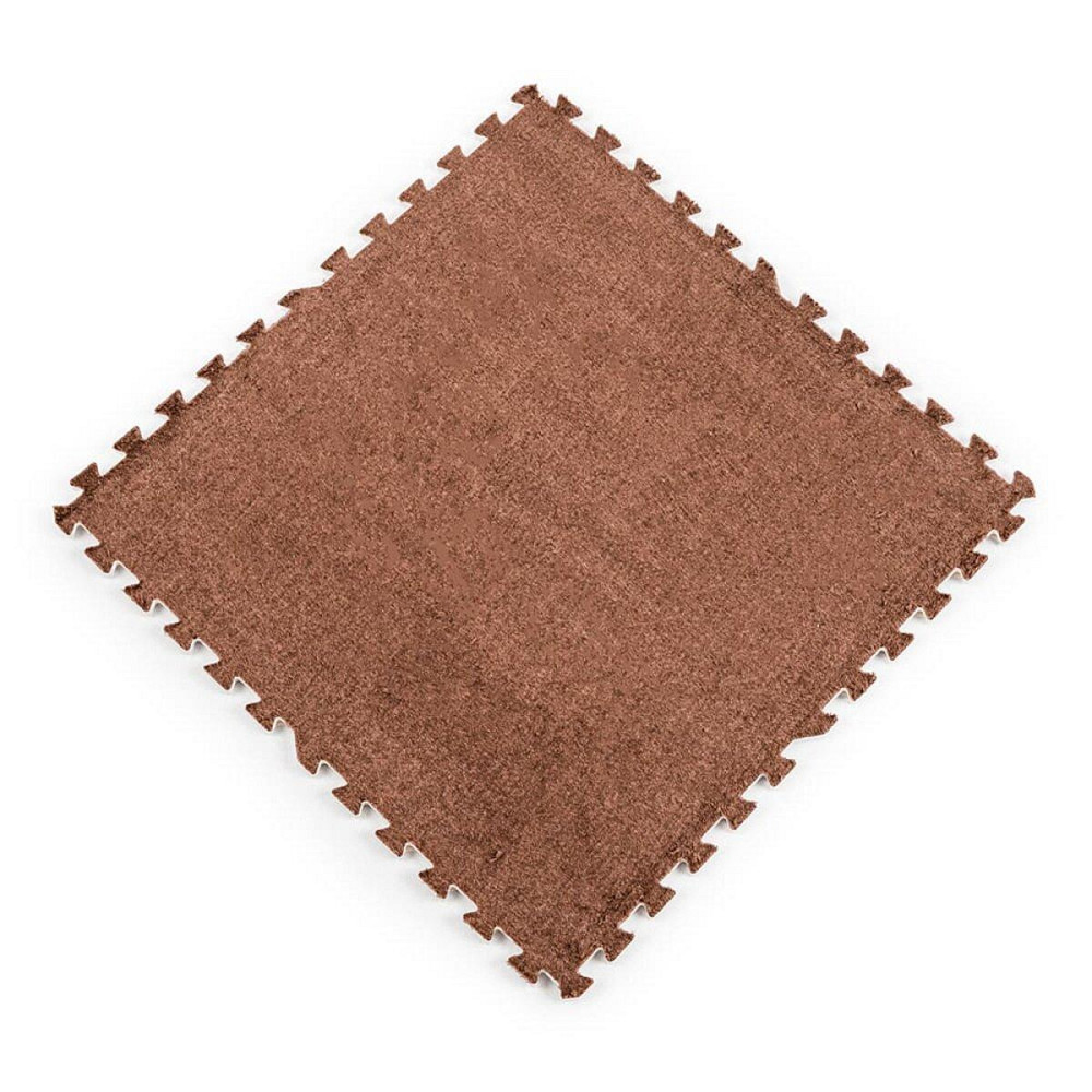 Плюшевий коричневий килимок-пазл Київ - фото 1