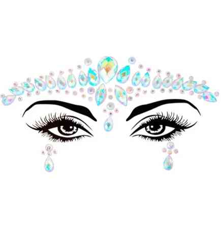 Стрази для обличчя для вечірок та карнавалів one size різнобарвний Київ